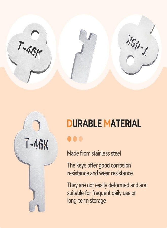 MUGLFPT (4-Pack) T-46K Trunk Lock Keys Replacement, Compatible with G‑1 & G‑3 Series Locks on Vintage Trunk, Antique Steamer Trunk, Also Fits 3815 & 3835 Series Trunk Lock, Replaces N-3815K - Image 5